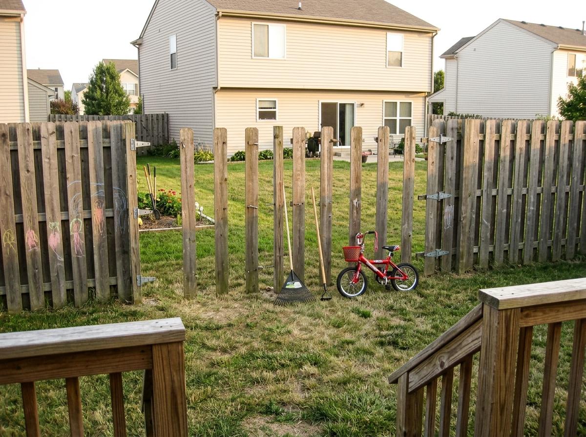 LOST: About 40 feet of fence. Posts are still there. Just the fence part.