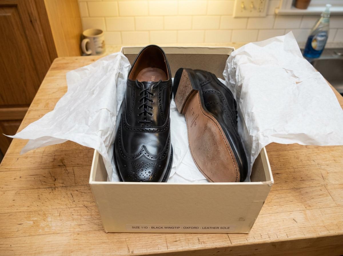 Men's dress shoes, size 11, worn twice, long story
